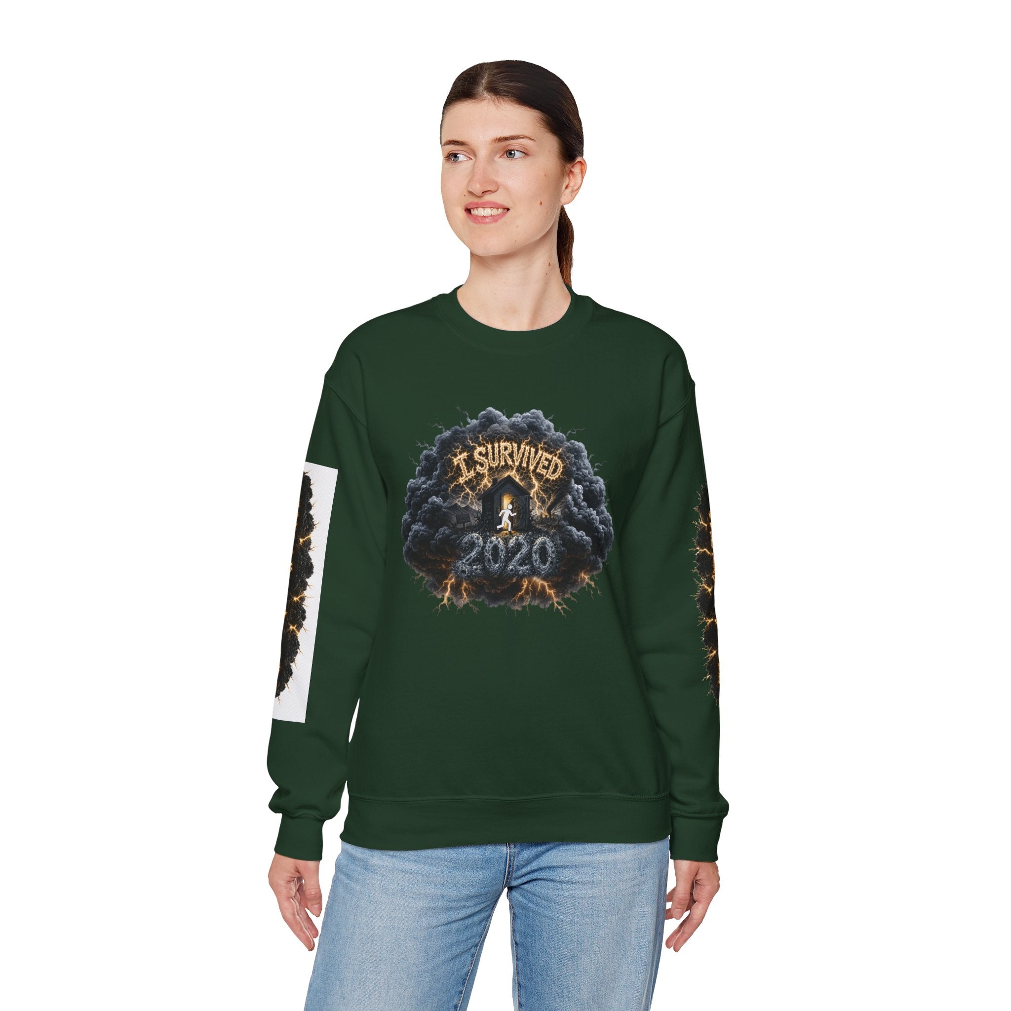 I Survived 2020 — Director's Cut Original Design Teaser Tee | Season 1 Premiere Drop Unisex Heavy Blend™ Crewneck Sweatshirt