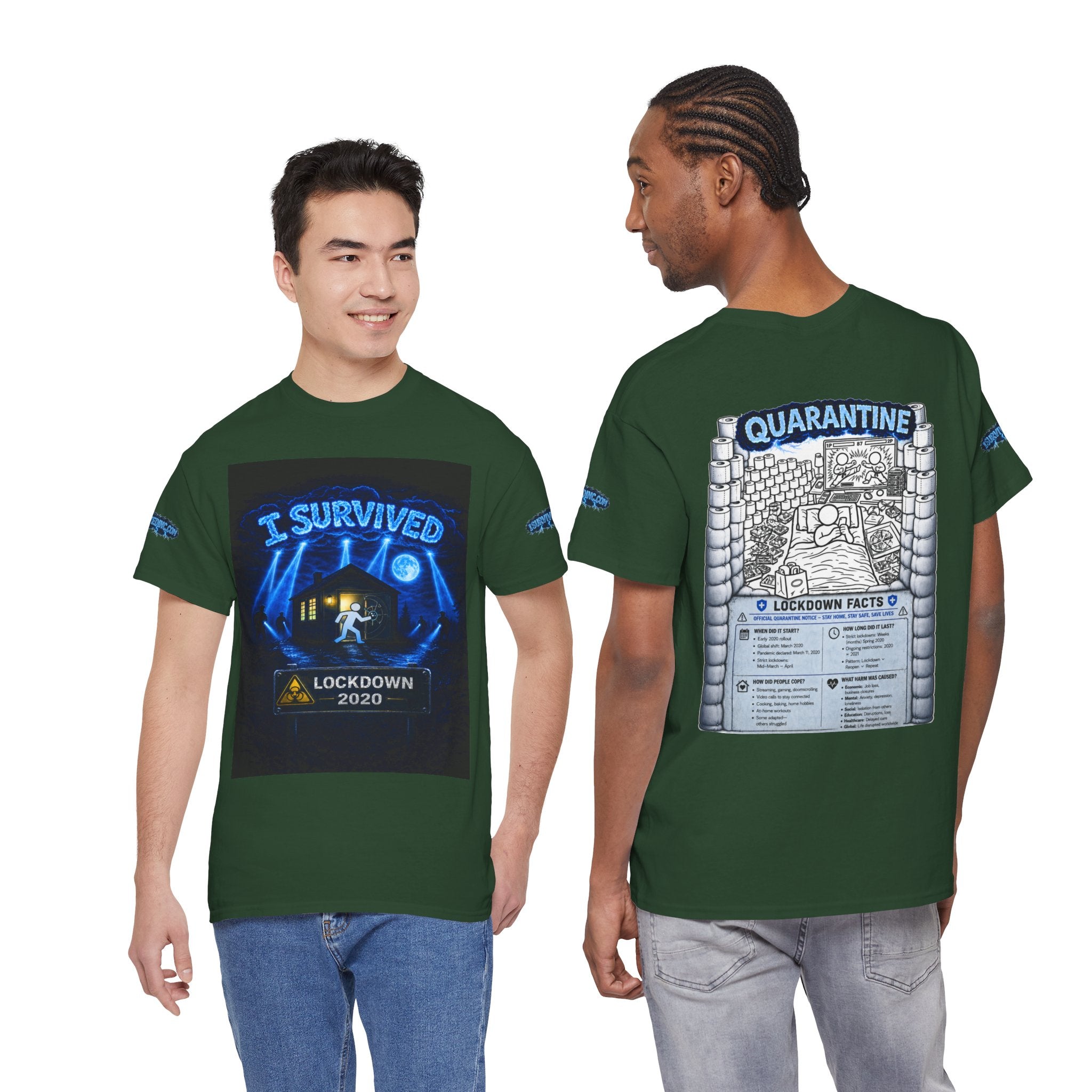 I Survived 2020 — LOCKDOWN S3:E1: Special Edition "Quarantine" Unisex Heavy Cotton Tee