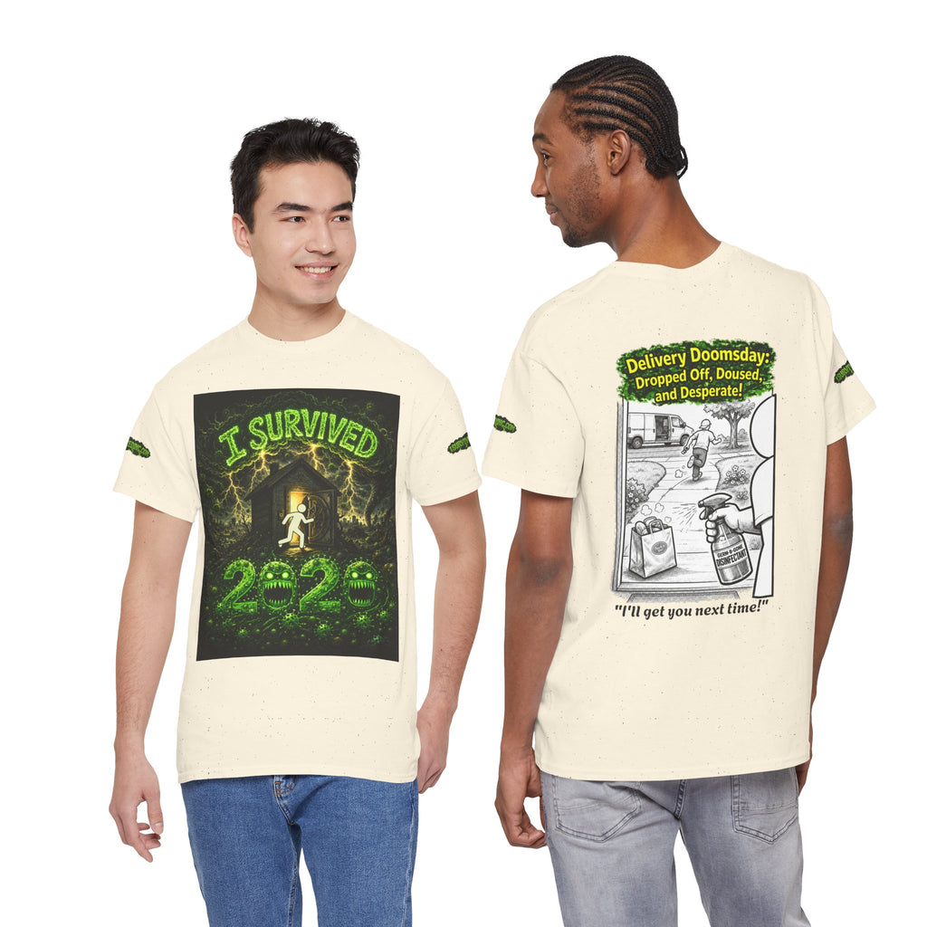 Sobreviví al 2020 — T1:E5 "El día del juicio final de las entregas" | Camiseta unisex de algodón pesado (Edición Pandemia) (EDICIÓN ESPECIAL)
