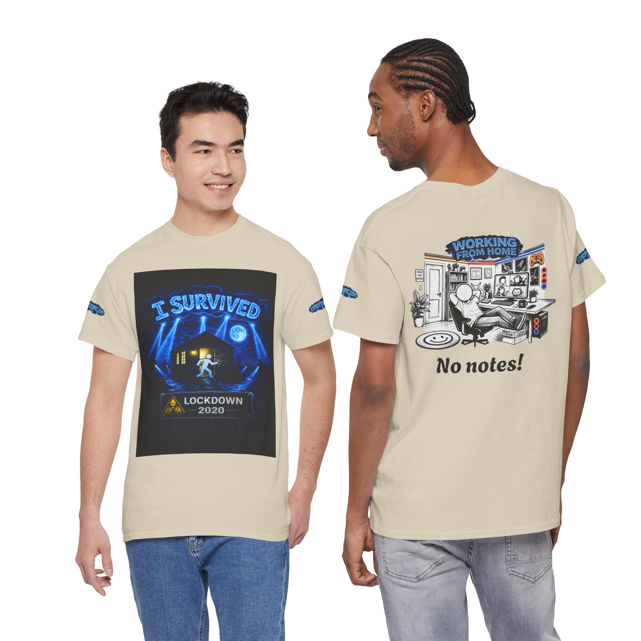 I Survived 2020 — LOCKDOWN S3:E4: Special Edition "Working From Home" Unisex Heavy Cotton Tee
