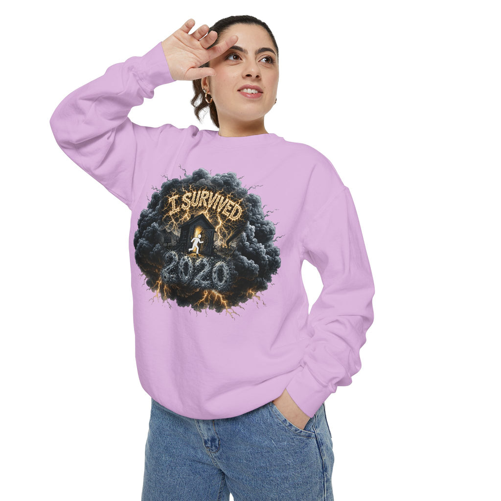 I Survived 2020 — Director's Cut Original Design Teaser Sweatshirt | Season 1 Premiere Drop Unisex Garment-Dyed Sweatshirt