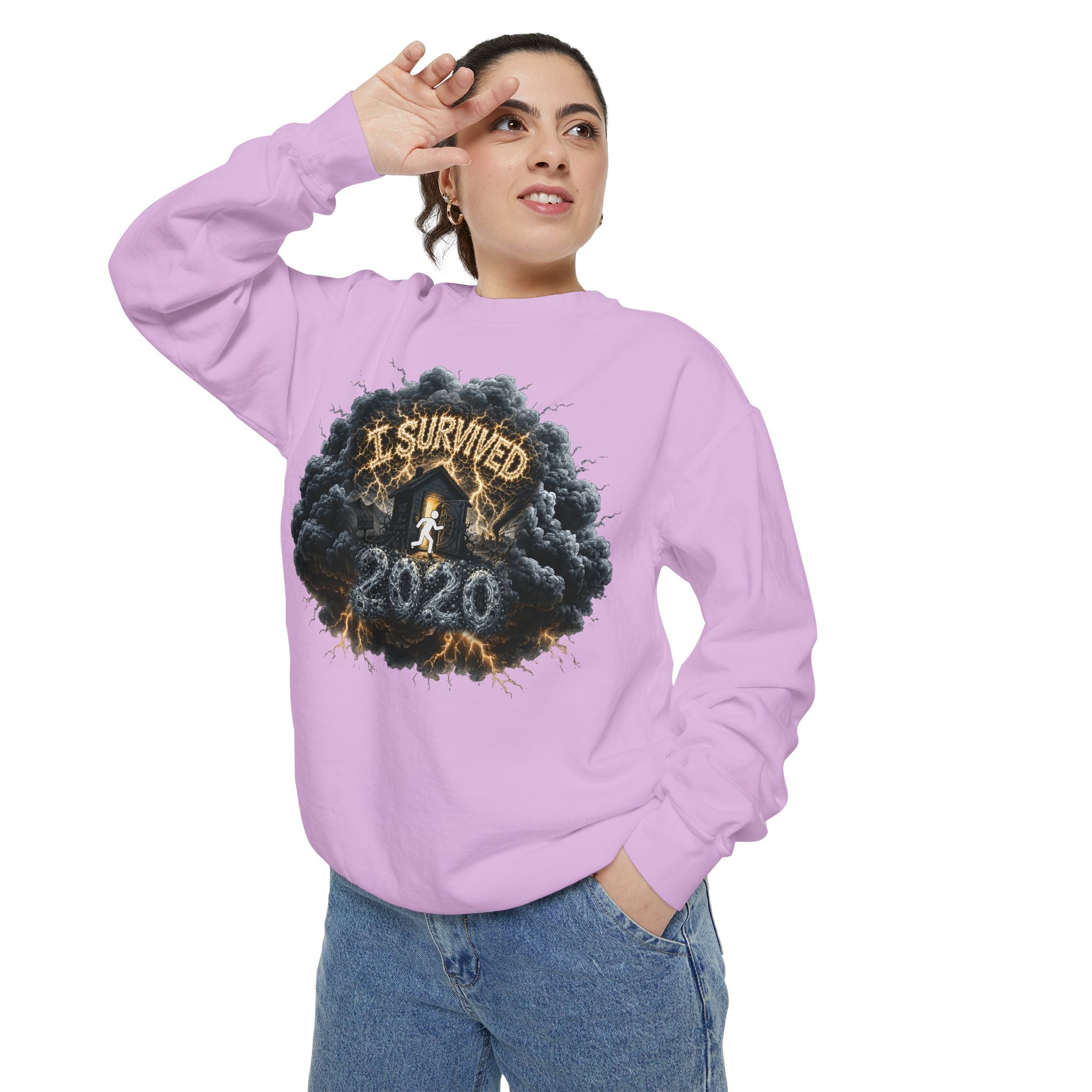 I Survived 2020 — Director's Cut Original Design Teaser Sweatshirt | Season 1 Premiere Drop Unisex Garment-Dyed Sweatshirt