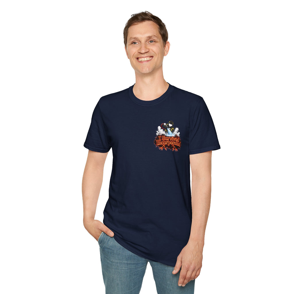 I Survived 2020 — "Please Stand By" Test Pattern Tee Wildfire Signal Edition Summer Premiere Unisex Softstyle T-Shirt