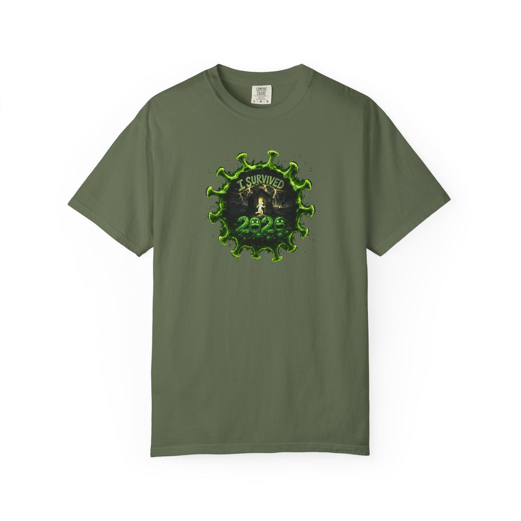 I Survived 2020 — PANDEMIC S1:E3: Director's Cut "The Jab!" Unisex Garment-Dyed T-shirt