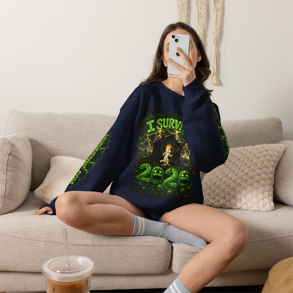 I Survived 2020 — PANDEMIC S1:E2: "The Coming of COVID" Unisex Heavy Blend™ Crewneck Sweatshirt