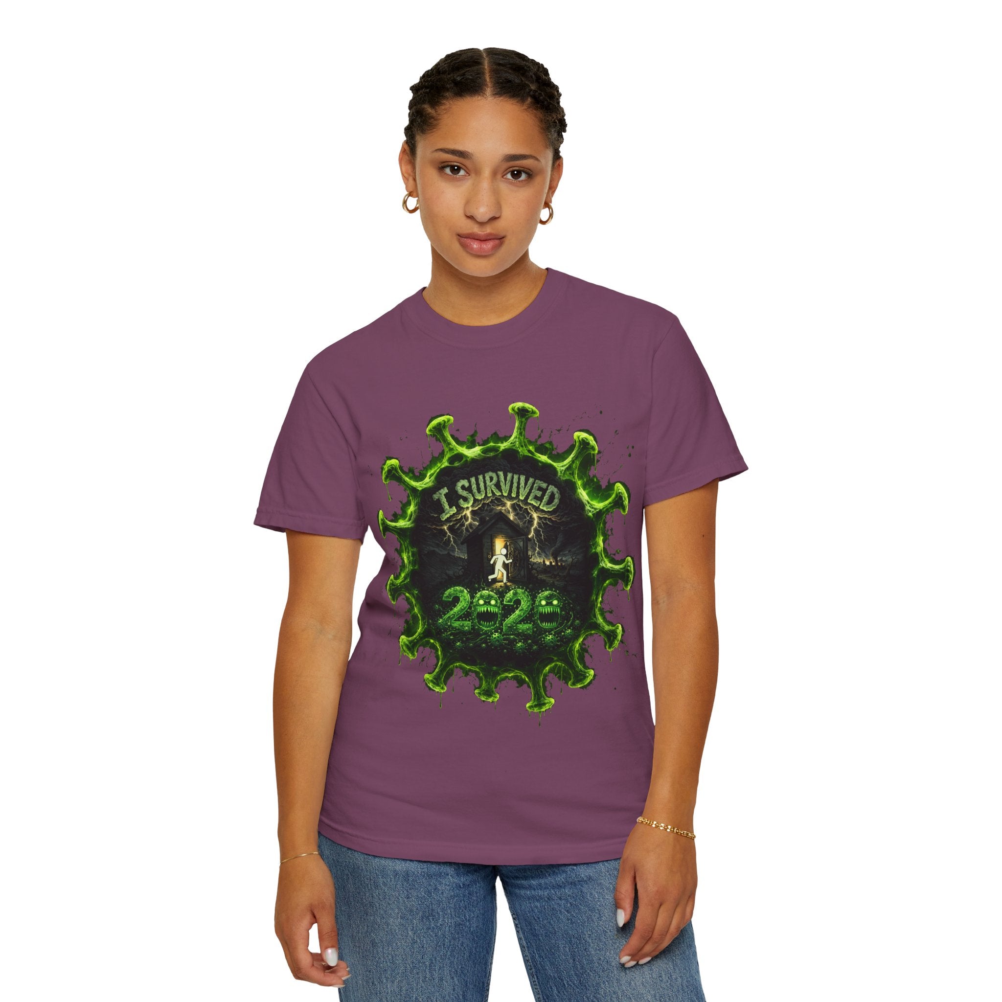 I Survived 2020 — Director's Cut S1:E4 "Mask Madness Mayhem Moment" | Pandemic Edition Unisex Garment-Dyed T-shirt
