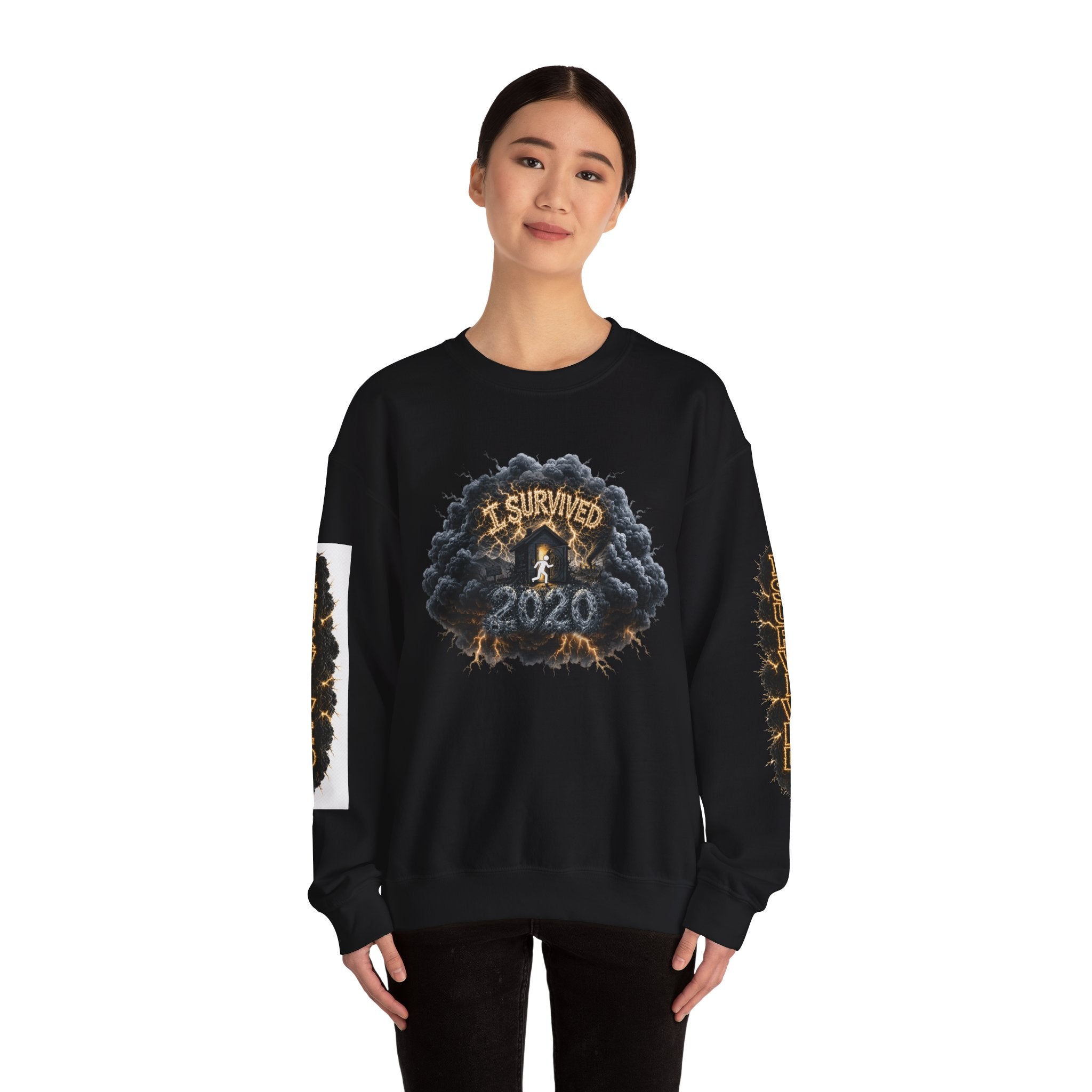 I Survived 2020 — Director's Cut Original Design Teaser Tee | Season 1 Premiere Drop Unisex Heavy Blend™ Crewneck Sweatshirt