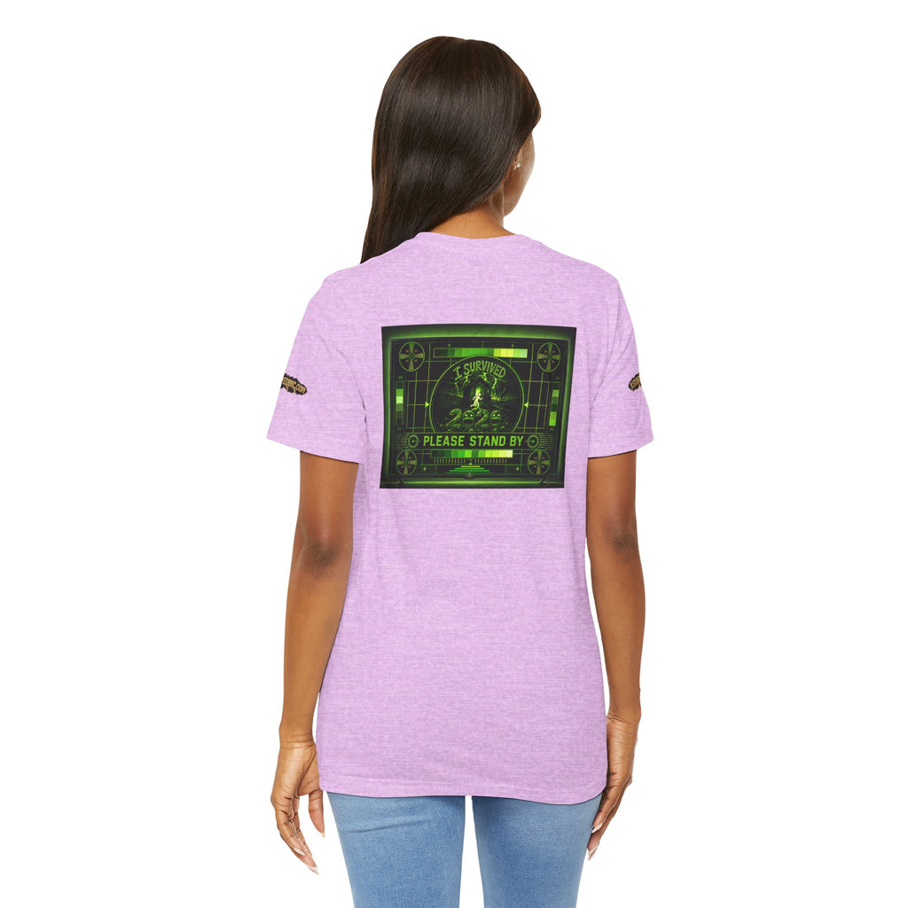 I Survived 2020 — "Please Stand By" Test Pattern Toxic Signal Tee Special Edition Summer Premiere Unisex Jersey Short Sleeve Tee