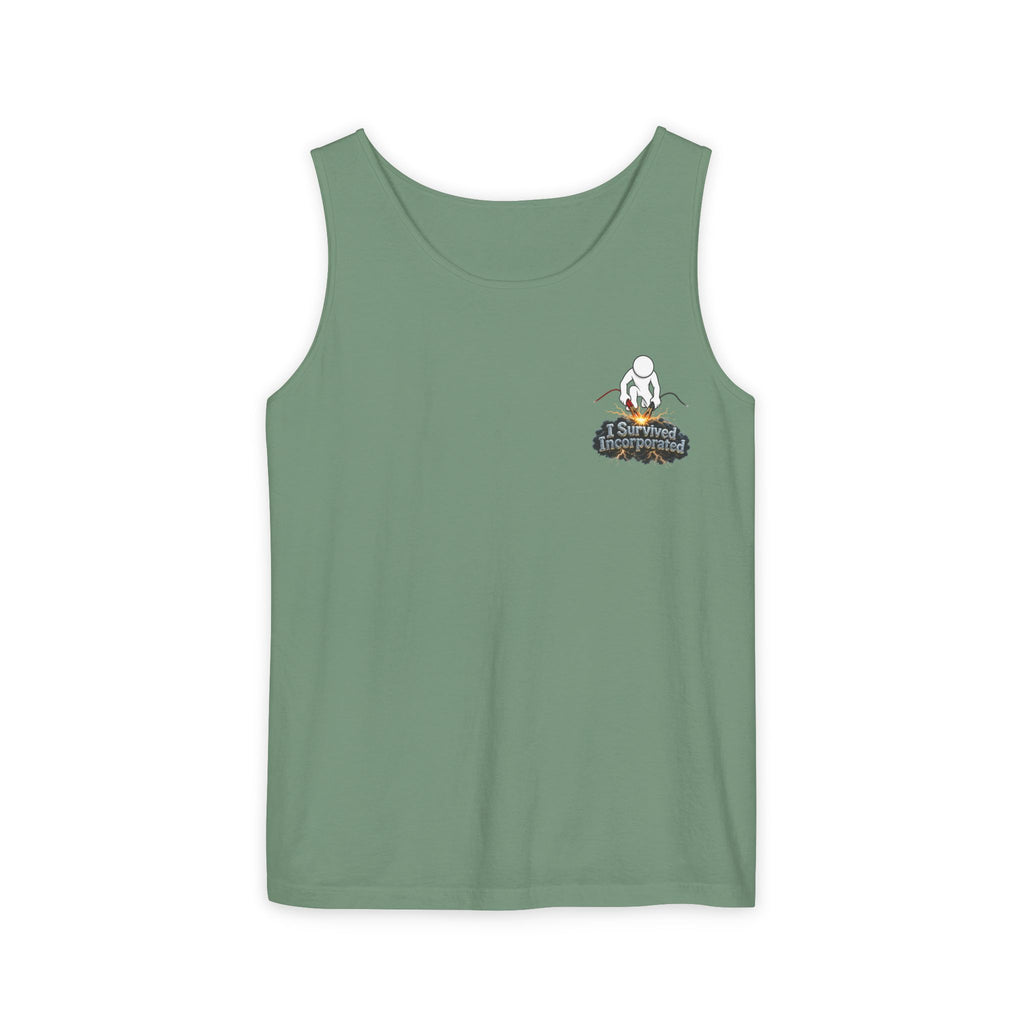 I Survived 2020 — "Please Stand By" Test Pattern Tee Summer Premier  Unisex Garment-Dyed Tank Top