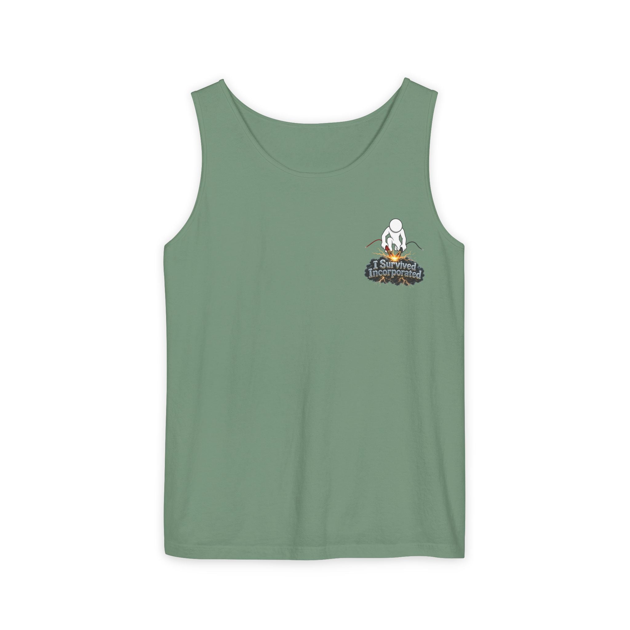 I Survived 2020 — "Please Stand By" Test Pattern Tee Summer Premier  Unisex Garment-Dyed Tank Top