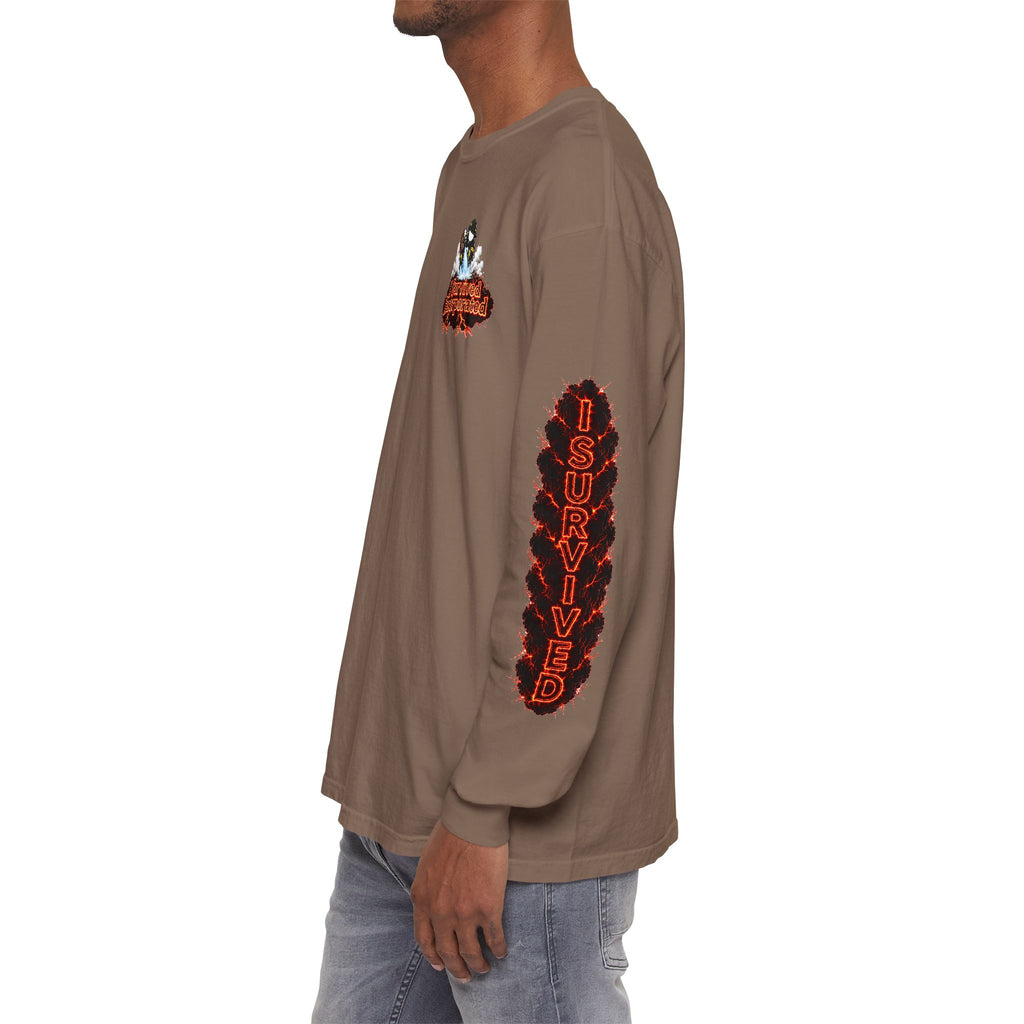 I Survived 2020 — "Please Stand By" Test Pattern Tee Special Edition Wildfire Signal Edition Summer Premiere Unisex Garment-Dyed Long Sleeve T-Shirt