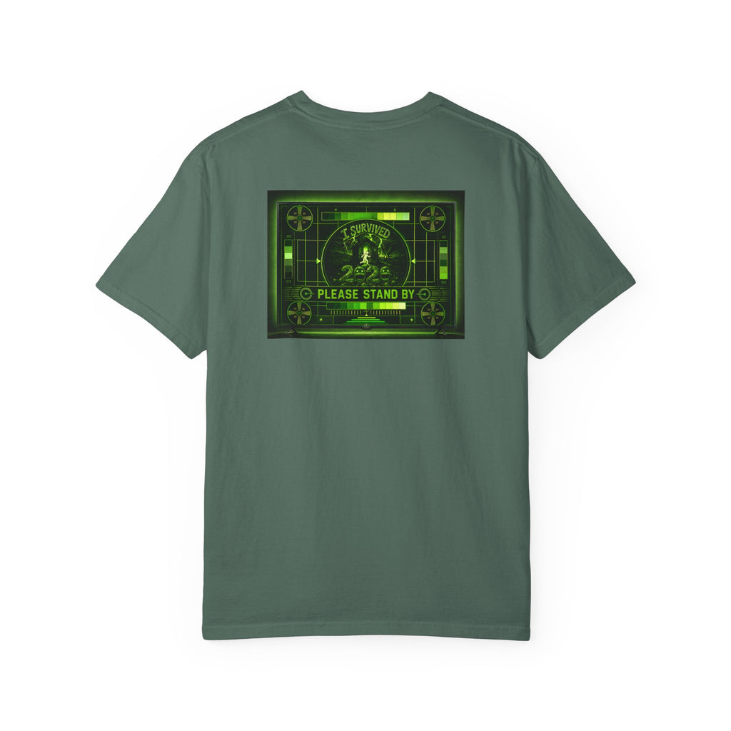I Survived 2020 — "Please Stand By" Test Pattern Toxic Signal Tee Summer Premiere Unisex Garment-Dyed T-shirt