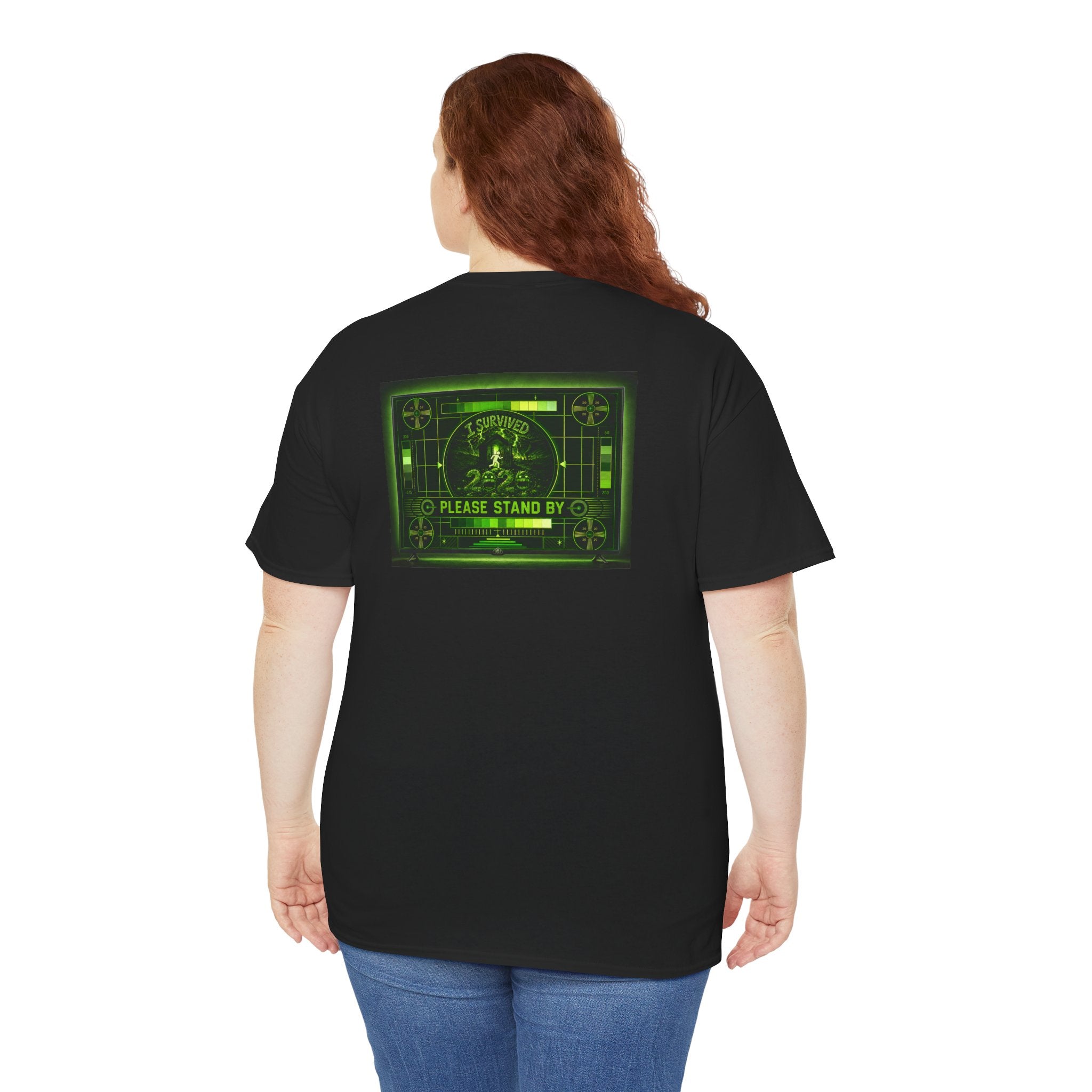 I Survived 2020 — "Please Stand By" Test Pattern Toxic Signal Tee Summer Premiere Unisex Heavy Cotton Tee