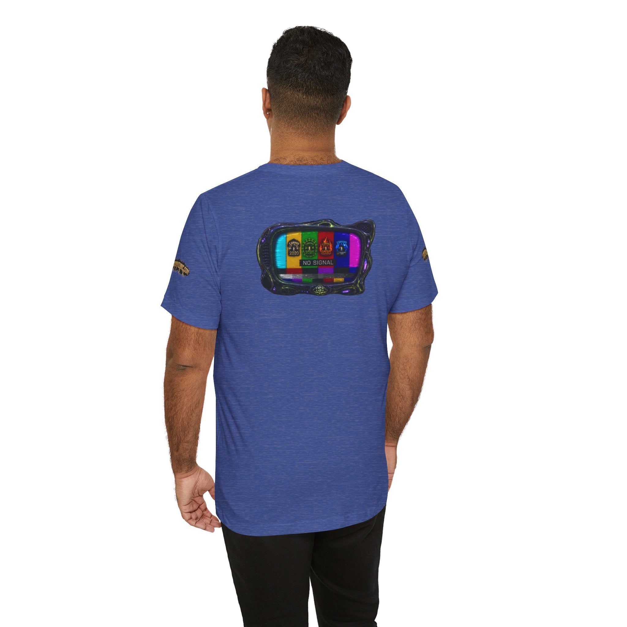I Survived 2020 — "No Signal" Test Pattern Tee Alien Broadcast Finale Summer Premiere Unisex Jersey Short Sleeve Tee
