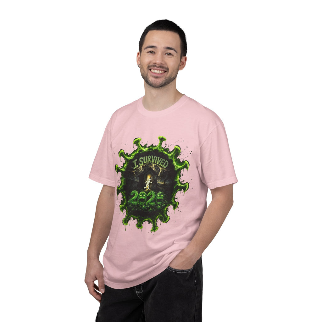 I Survived 2020 — Director's Cut S1:E1 "COVID-19: The Coronavirus" | Pandemic Edition Unisex Garment-Dyed T-shirt
