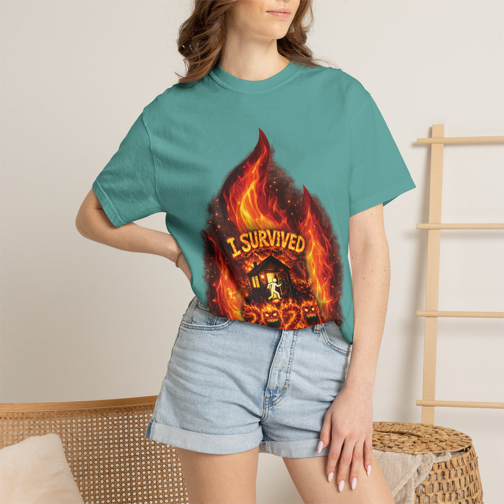 I Survived 2020 — Director's Cut S2:E3 "The California Wildfires" | Wildfire Edition Memorial Unisex Garment-Dyed T-shirt