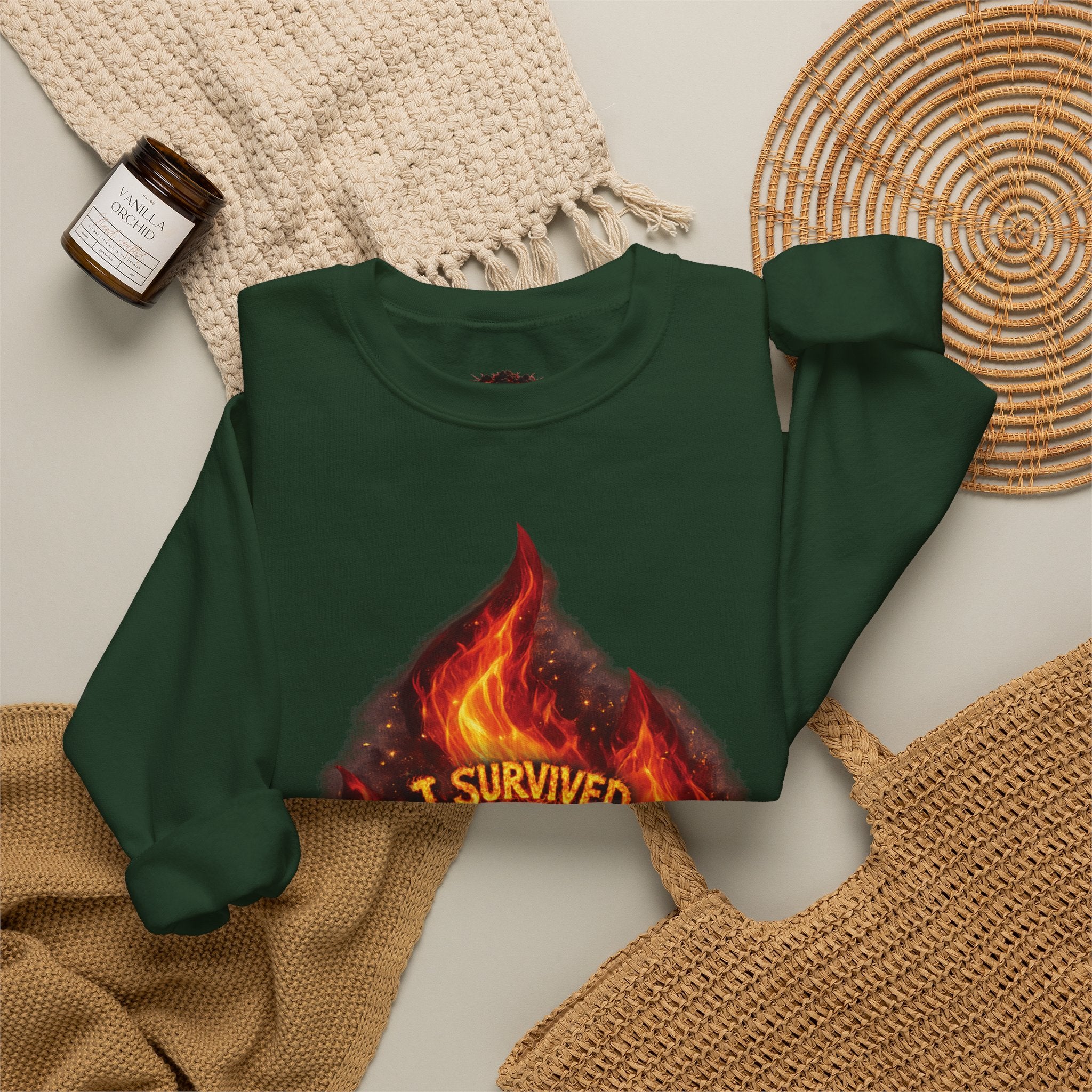 I Survived 2020 — Director's Cut S2:E3 "The California Wildfires" | Wildfire Edition Memorial Unisex Heavy Blend™ Crewneck Sweatshirt