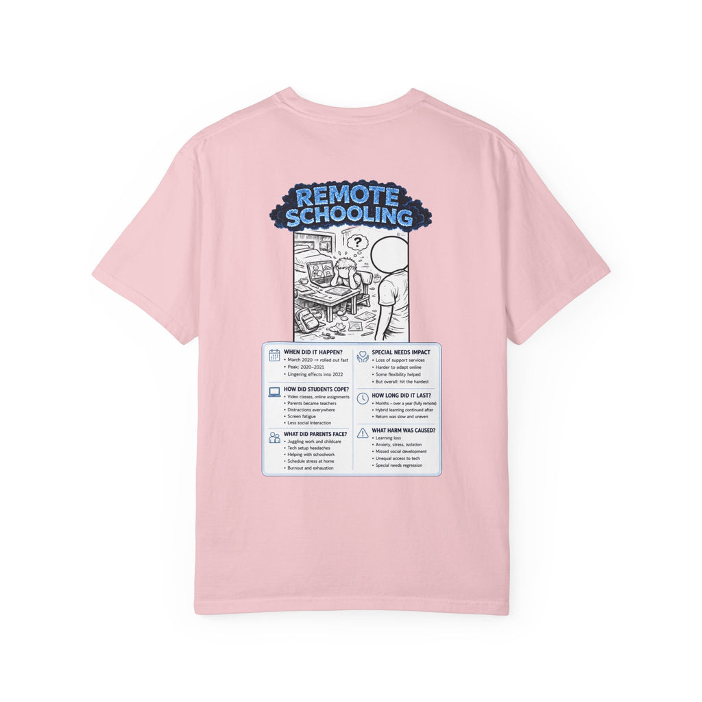 I Survived 2020 —  LOCKDOWN S3:E3: Director's Cut "Remote Schooling" Unisex Garment-Dyed T-shirt