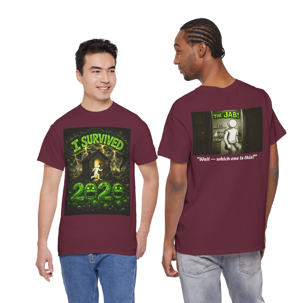 Sobreviví al 2020 — T1:E3 "¡La vacuna!" | Camiseta unisex de algodón grueso Edición Pandemia