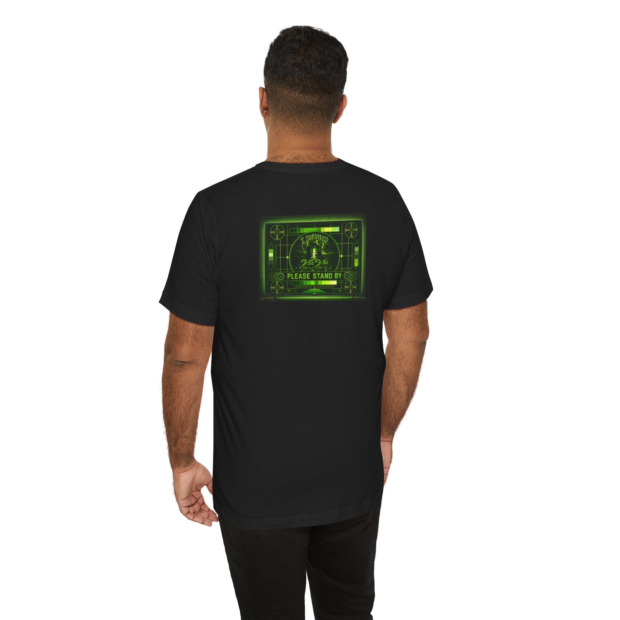 I Survived 2020 — "Please Stand By" Test Pattern Toxic Signal Tee Summer Premiere Unisex Jersey Short Sleeve Tee