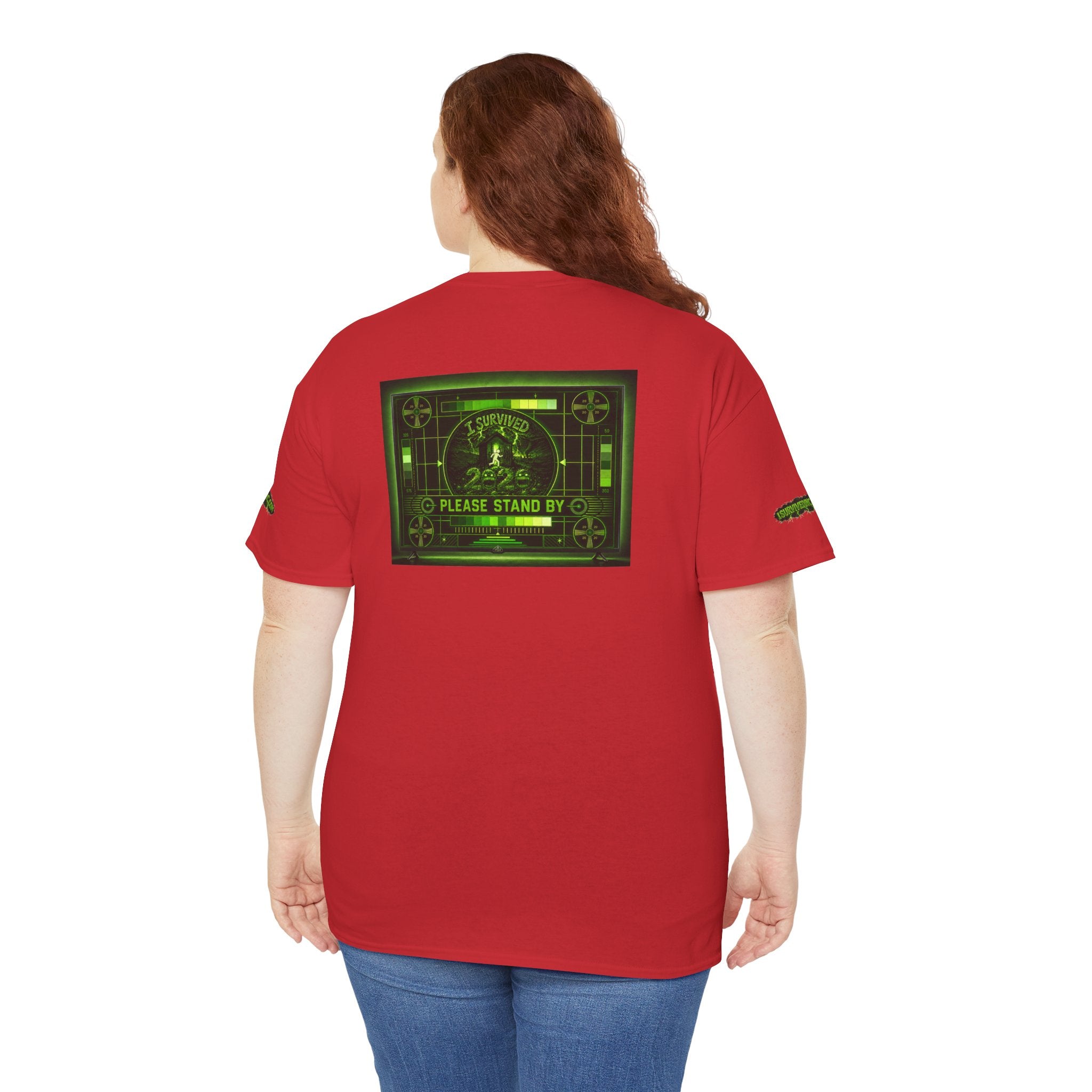 I Survived 2020 — "Please Stand By" Test Pattern Toxic Signal Tee Special Edition Summer Premiere Unisex Heavy Cotton Tee