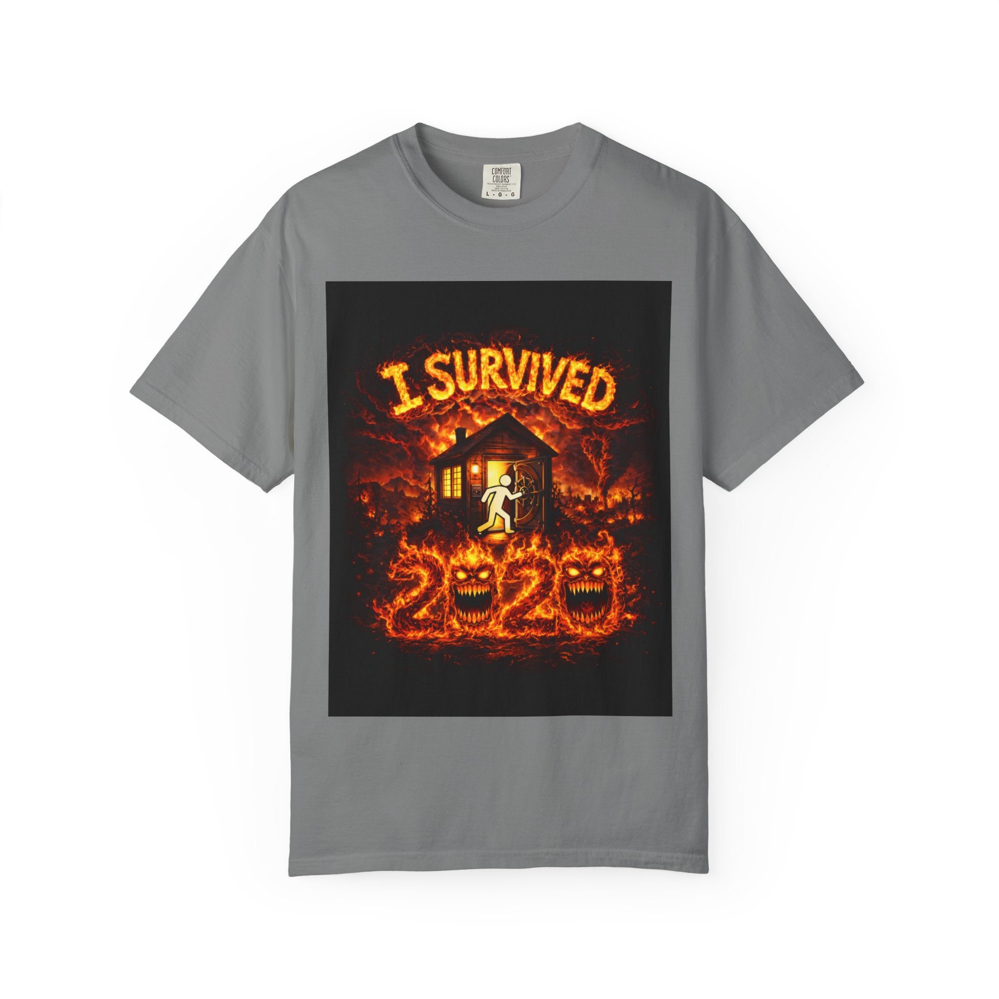 J'ai survécu à 2020 — S2:E3 "Les incendies de forêt en Californie" | T-shirt unisexe teint en plongée édition spéciale incendies de forêt