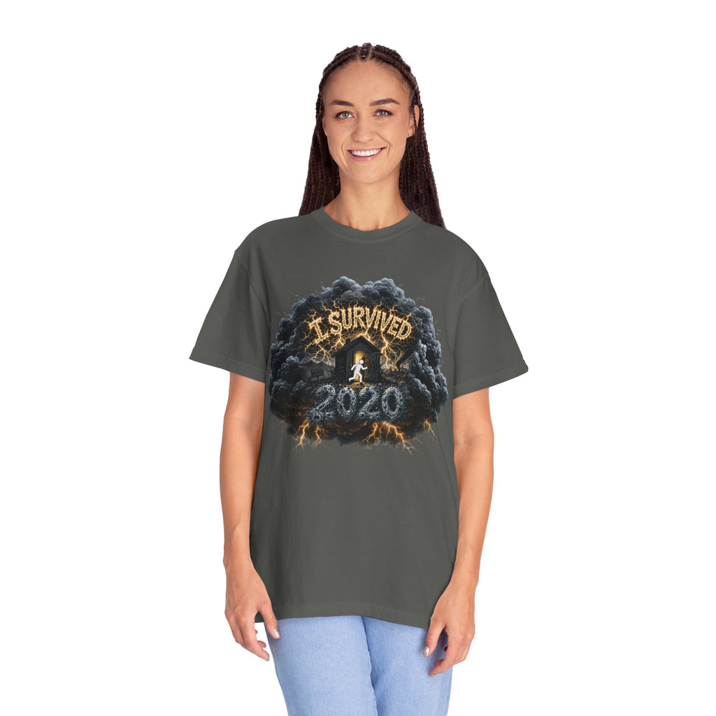 I Survived 2020 — Original Design Teaser Tee | Season 1 Premiere Drop Unisex Garment-Dyed T-shirt