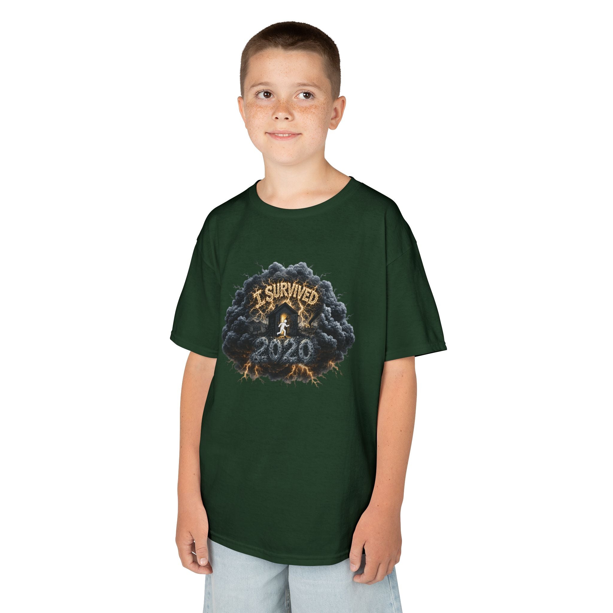 I Survived 2020 — Director's Cut Original Design Teaser Tee | Season 1 Premiere Drop Kids Heavy Cotton™ Tee