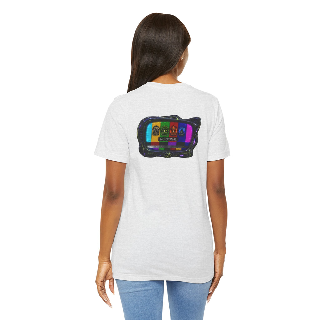 I Survived 2020 — "No Signal" Test Pattern Tee Alien Broadcast Finale Summer Premiere Unisex Jersey Short Sleeve Tee