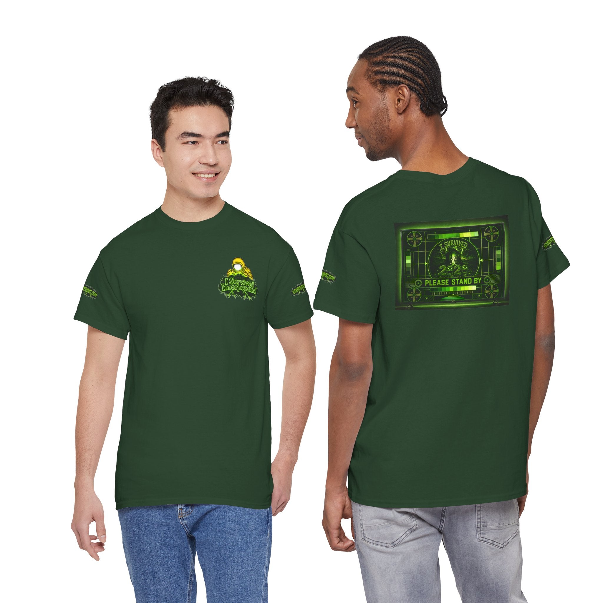 I Survived 2020 — "Please Stand By" Test Pattern Toxic Signal Tee Special Edition Summer Premiere Unisex Heavy Cotton Tee