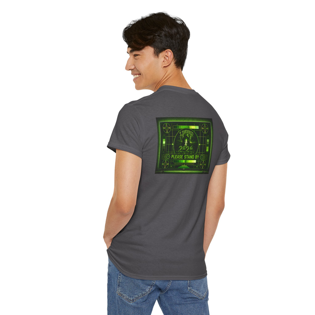 I Survived 2020 — "Please Stand By" Test Pattern Toxic Signal Tee Summer Premiere Unisex Heavy Cotton Tee