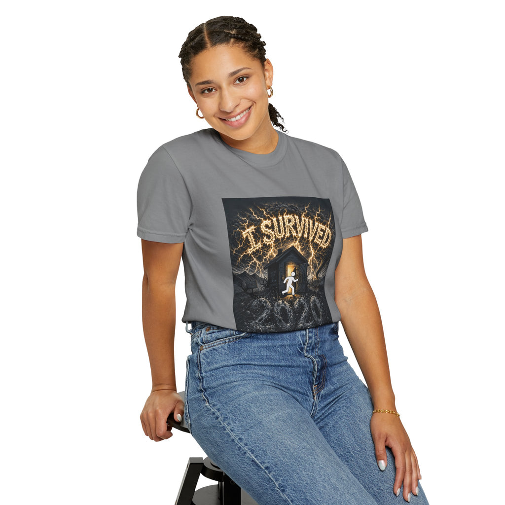 I Survived 2020 — Original Design Teaser Tee | Season 1 Premiere Drop Unisex Garment-Dyed T-shirt