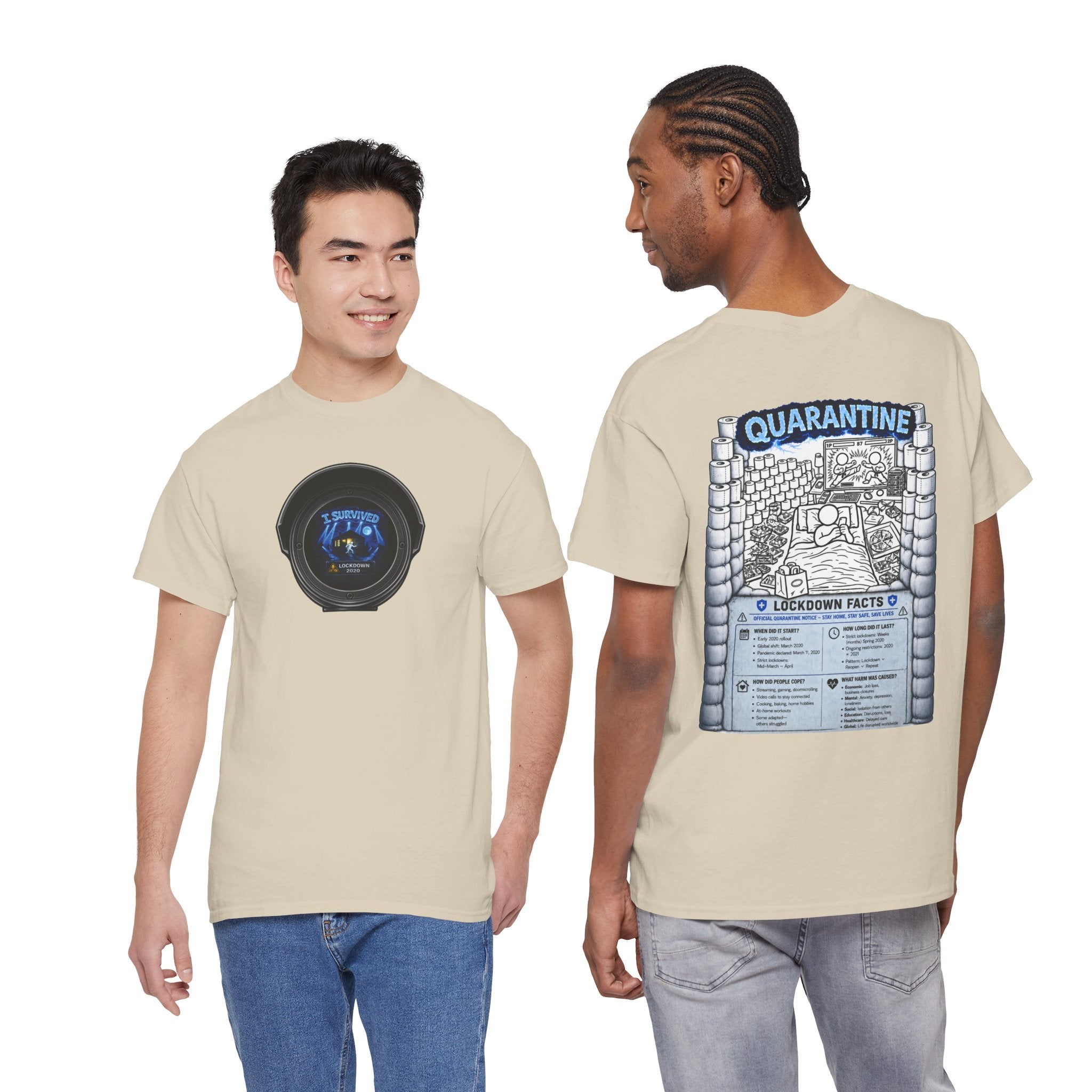 I Survived 2020 — LOCKDOWN S3:E1: Director's Cut "Quarantine" Unisex Heavy Cotton Tee