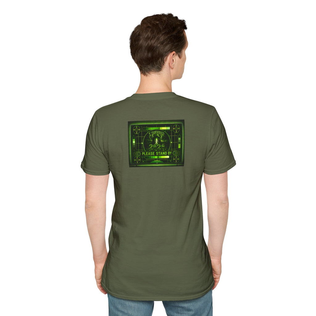 I Survived 2020 — "Please Stand By" Test Pattern Toxic Signal Tee Summer Premiere Unisex Softstyle T-Shirt