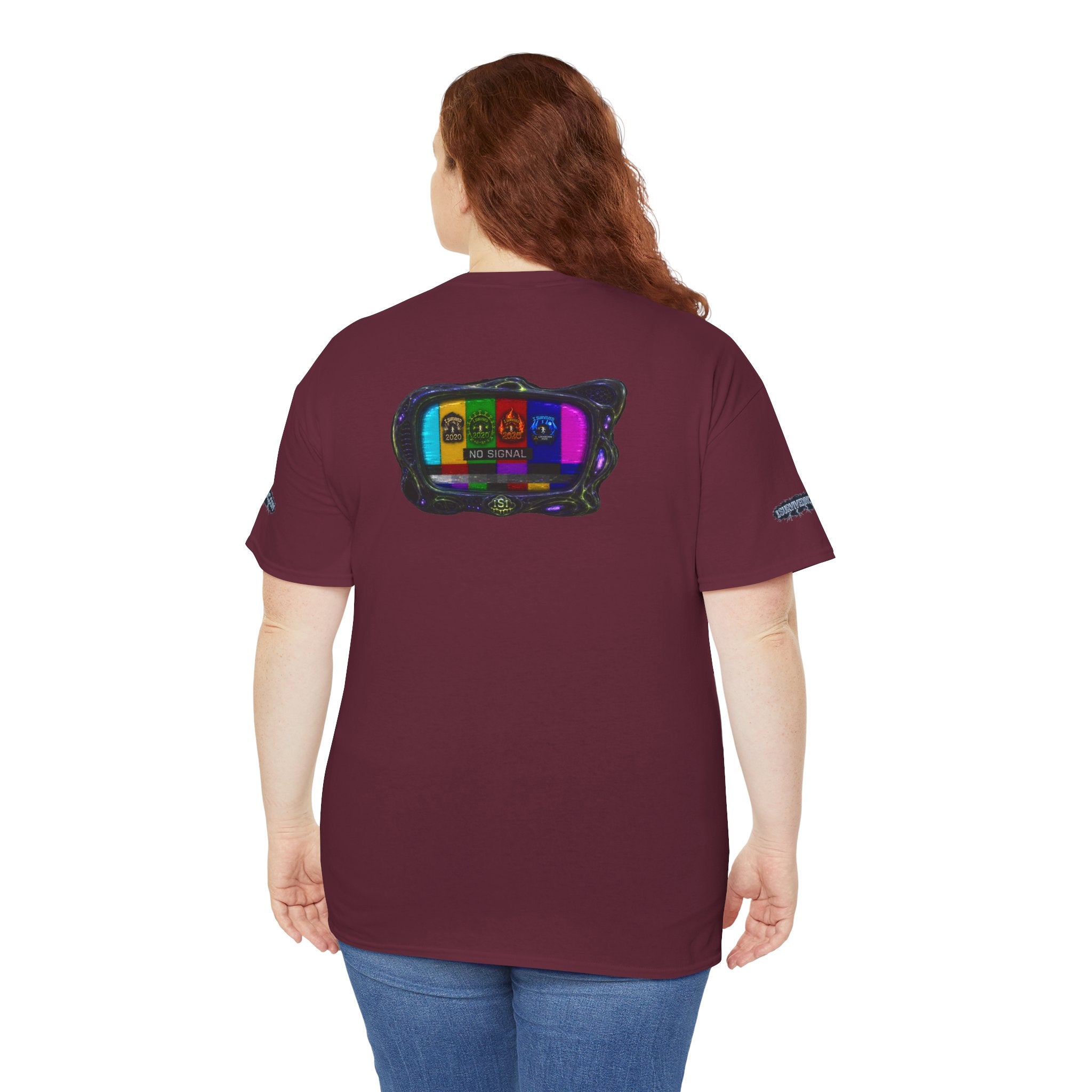 I Survived 2020 — "No Signal" Test Pattern Tee Alien Broadcast Finale Special Edition Summer Premiere Unisex Heavy Cotton Tee