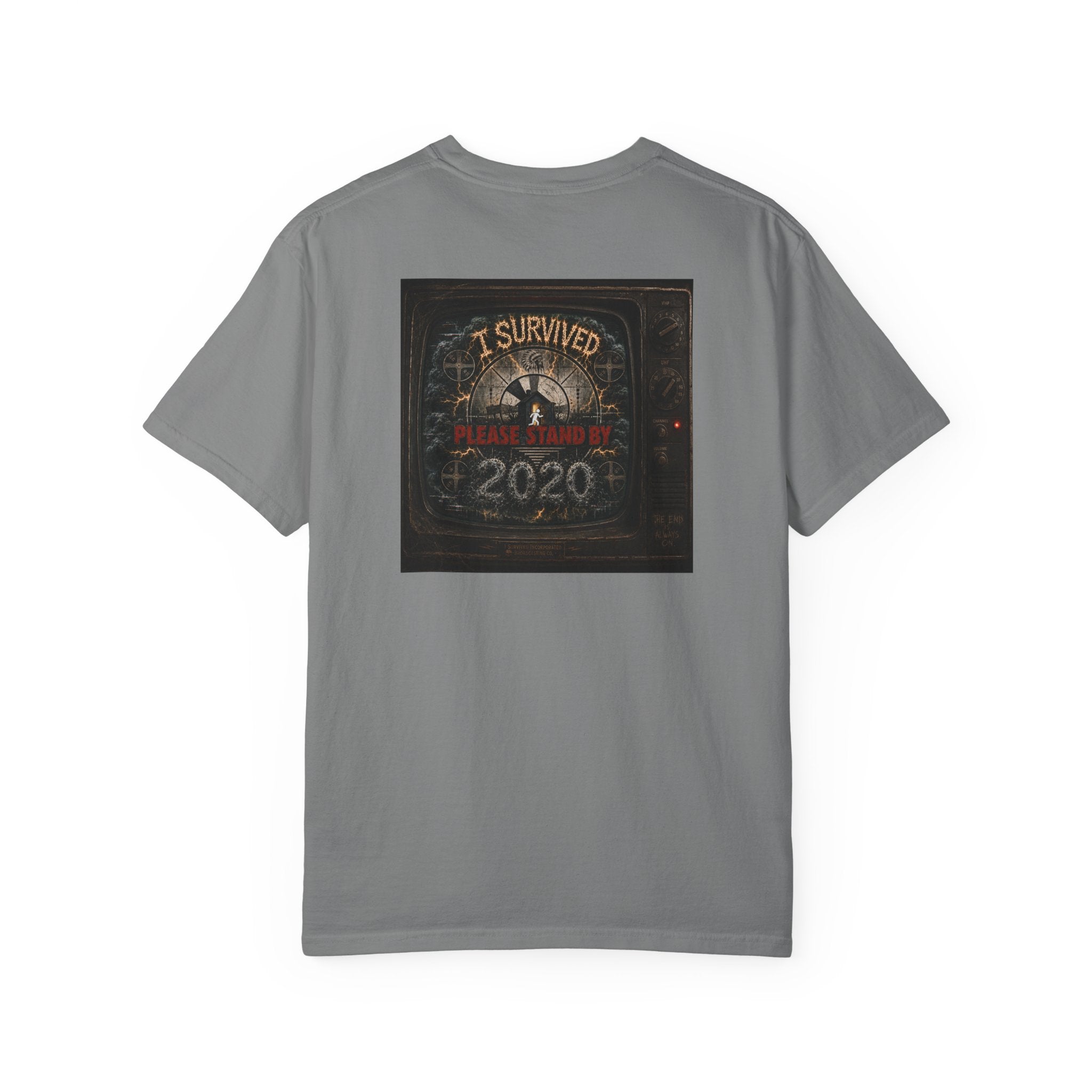 I Survived 2020 — "Please Stand By" Test Pattern Tee Summer Premier Unisex Garment-Dyed T-shirt