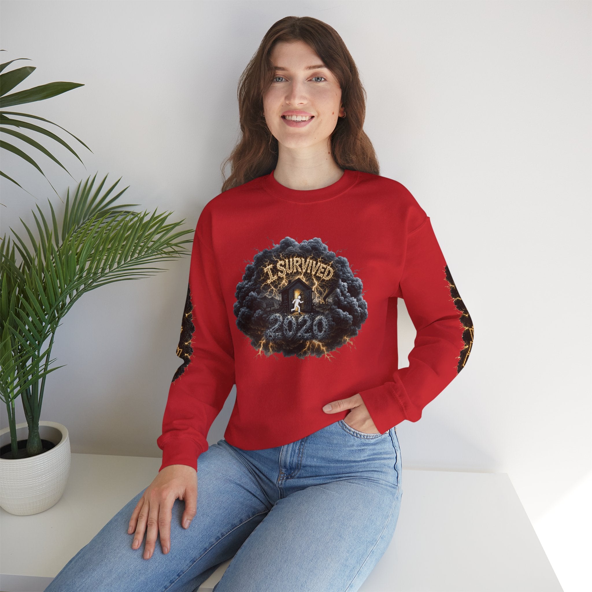 I Survived 2020 — Director's Cut Original Design Teaser Tee | Season 1 Premiere Drop Unisex Heavy Blend™ Crewneck Sweatshirt (SPECIAL EDITION)