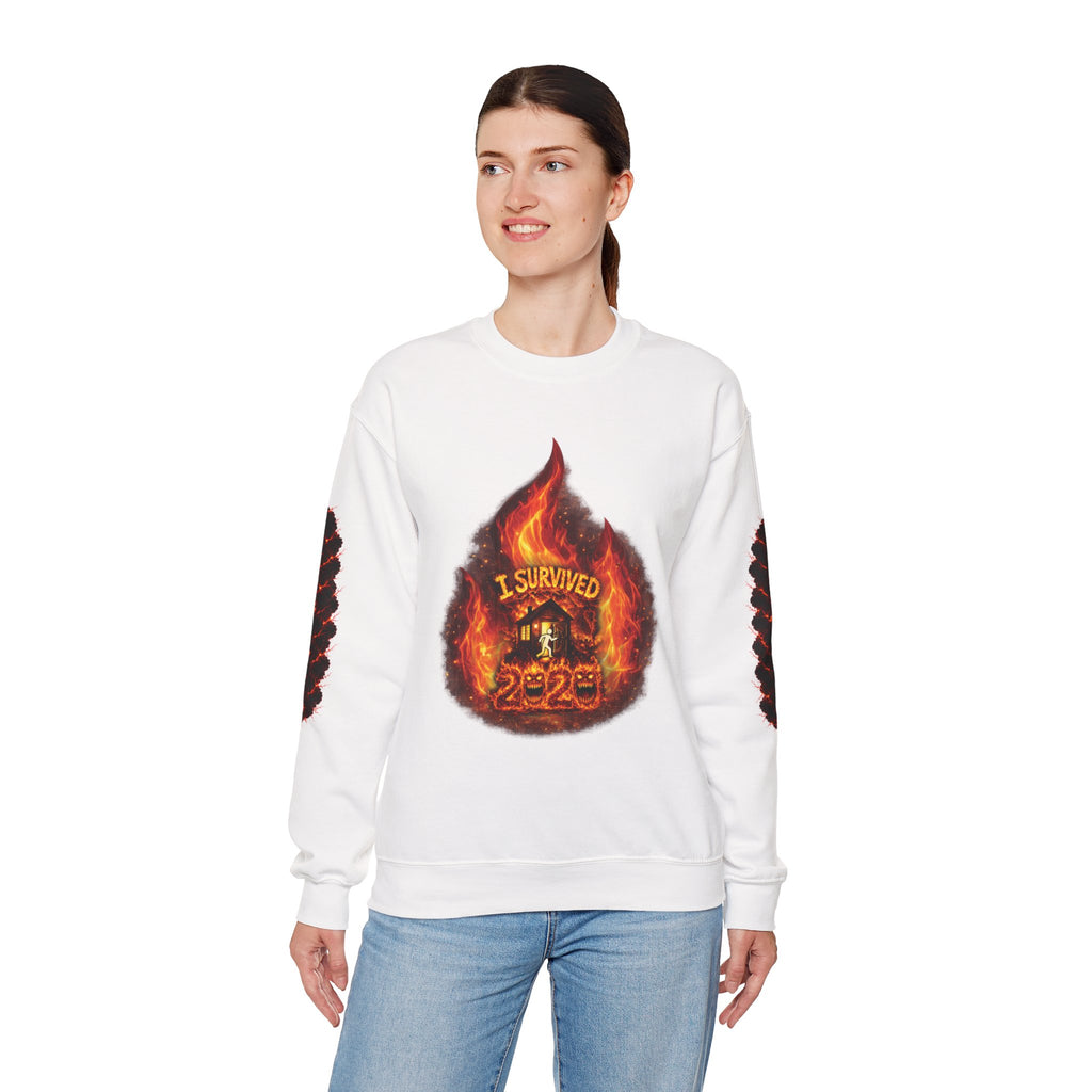 I Survived 2020 — Director's Cut S2:E2 "The Bobcat Fire" | Wildfire Edition Memorial Unisex Heavy Blend™ Crewneck Sweatshirt