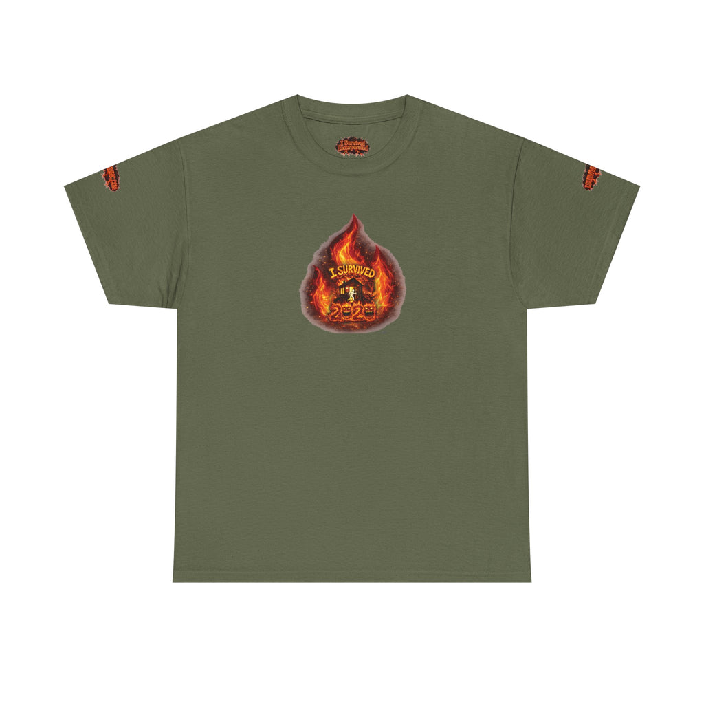 I Survived 2020 —  WILDFIRES S2:E4: Director's Cut Special Edition "Western U.S. Wildfire Season" Memorial Unisex Heavy Cotton Tee