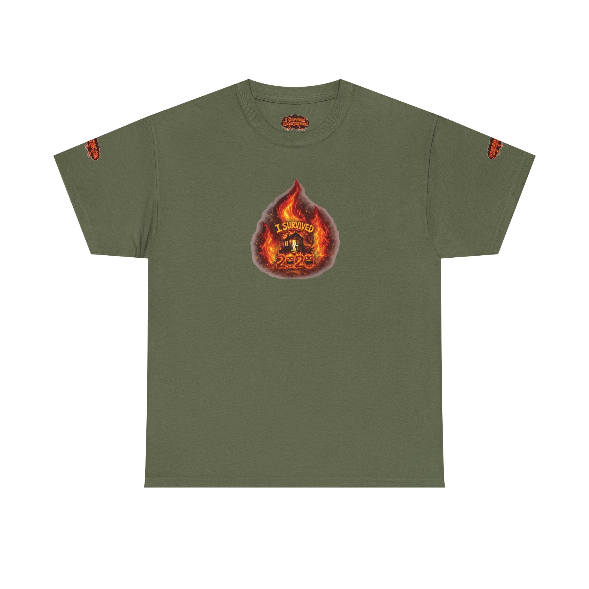 I Survived 2020 —  WILDFIRES S2:E4: Director's Cut Special Edition "Western U.S. Wildfire Season" Memorial Unisex Heavy Cotton Tee