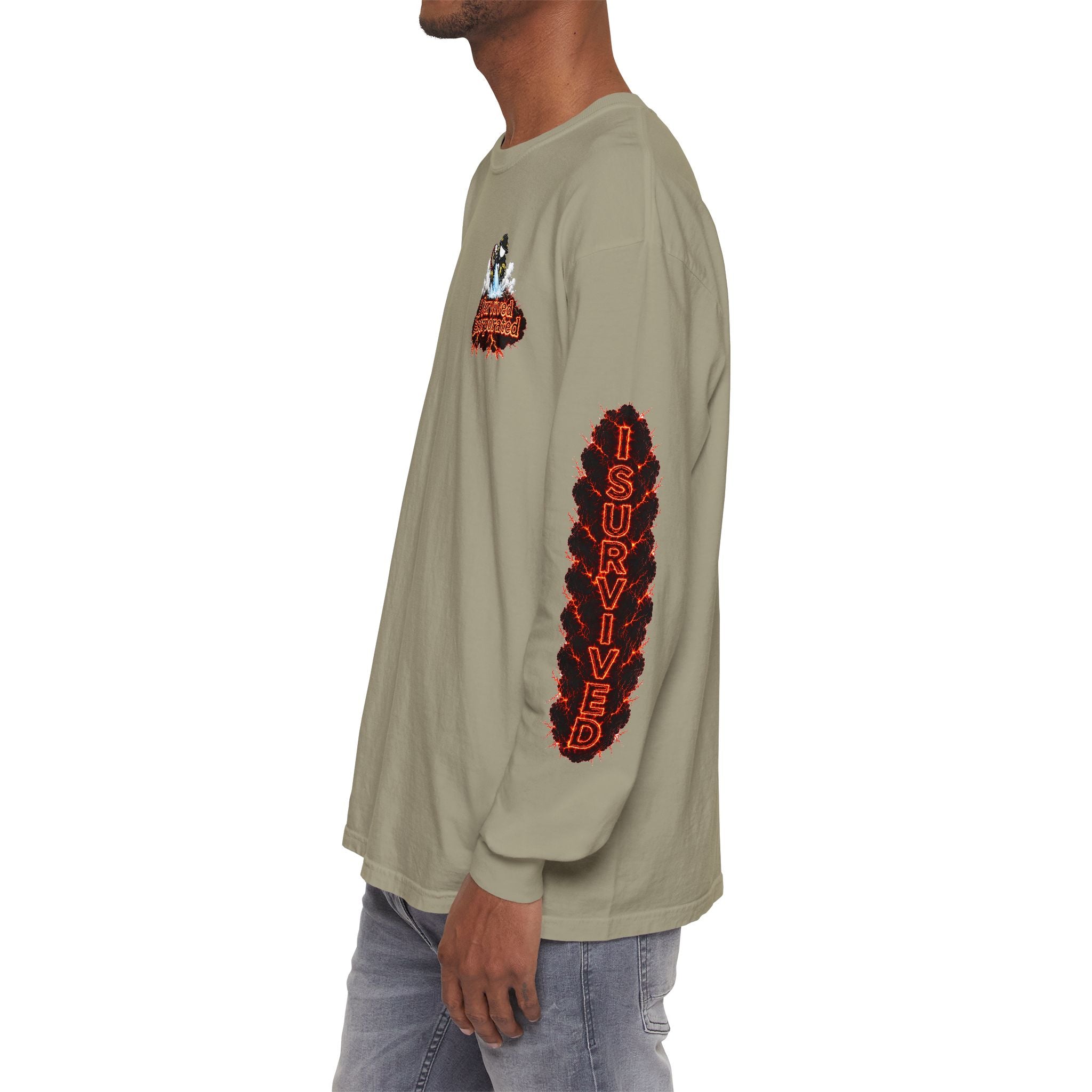 I Survived 2020 — "Please Stand By" Test Pattern Tee Special Edition Wildfire Signal Edition Summer Premiere Unisex Garment-Dyed Long Sleeve T-Shirt