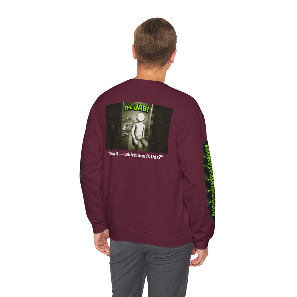 I Survived 2020 — PANDEMIC S1:E3: "The Jab!" Unisex Heavy Blend™ Crewneck Sweatshirt