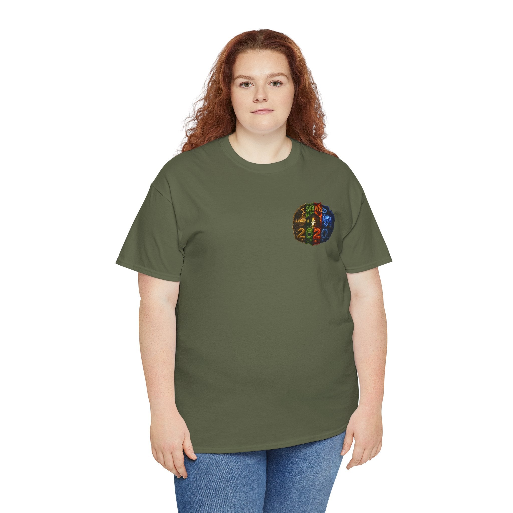 I Survived 2020 — "No Signal" Test Pattern Tee Alien Broadcast Finale Summer Premiere Unisex Heavy Cotton Tee