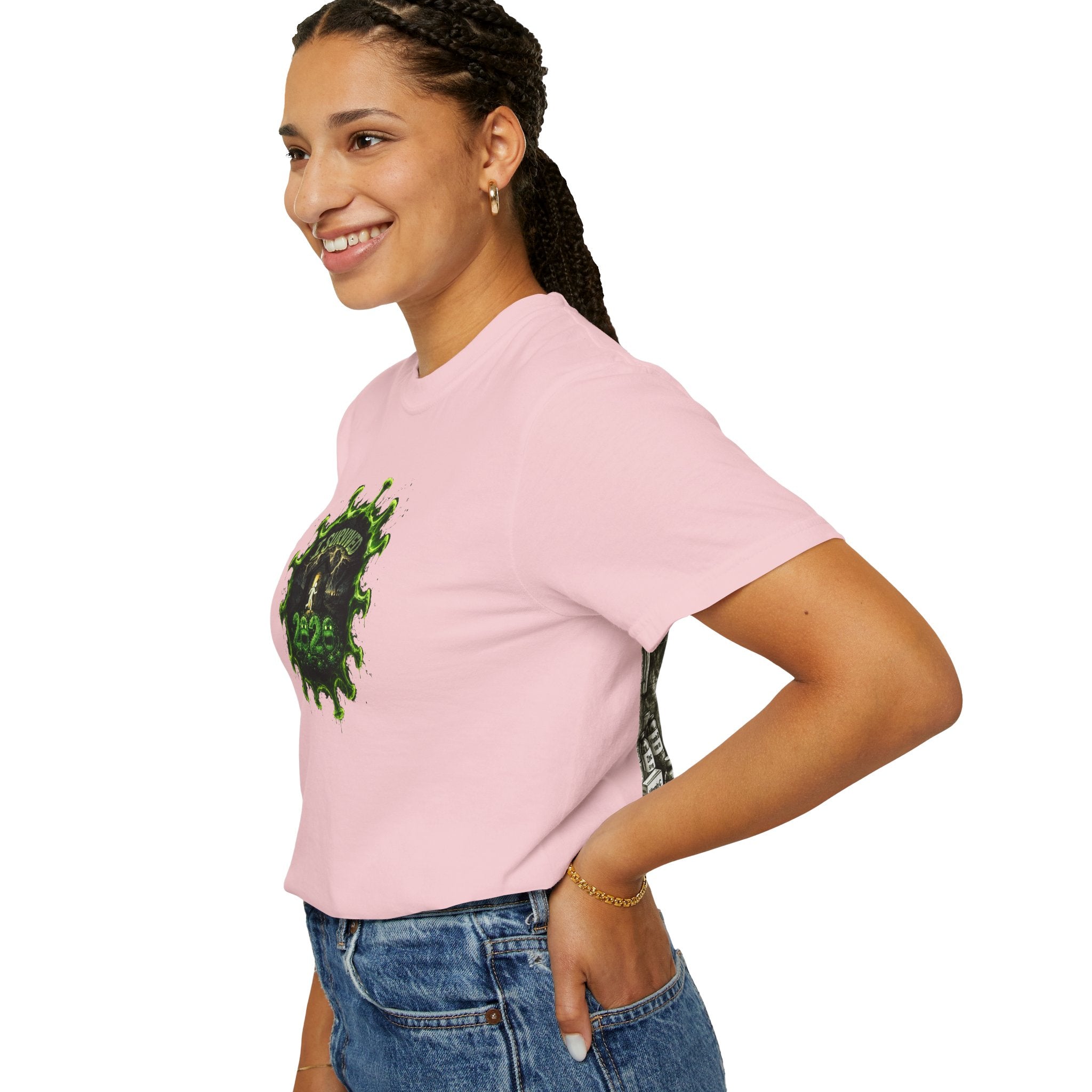 I Survived 2020 —  PANDEMIC S1:E1: Director's Cut "COVID-19: The Coronavirus" Unisex Garment-Dyed T-shirt