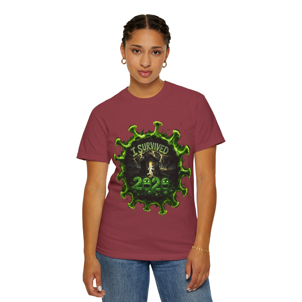 I Survived 2020 — Director's Cut S1:E4 "Mask Madness Mayhem Moment" | Pandemic Edition Unisex Garment-Dyed T-shirt
