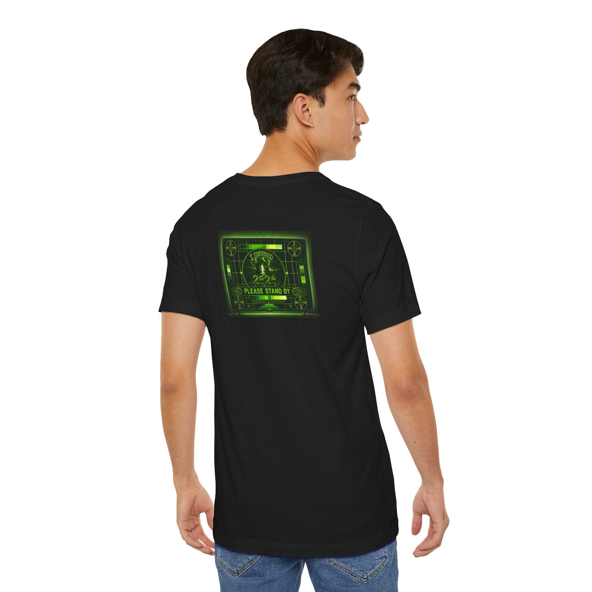 I Survived 2020 — "Please Stand By" Test Pattern Toxic Signal Tee Summer Premiere Unisex Jersey Short Sleeve Tee