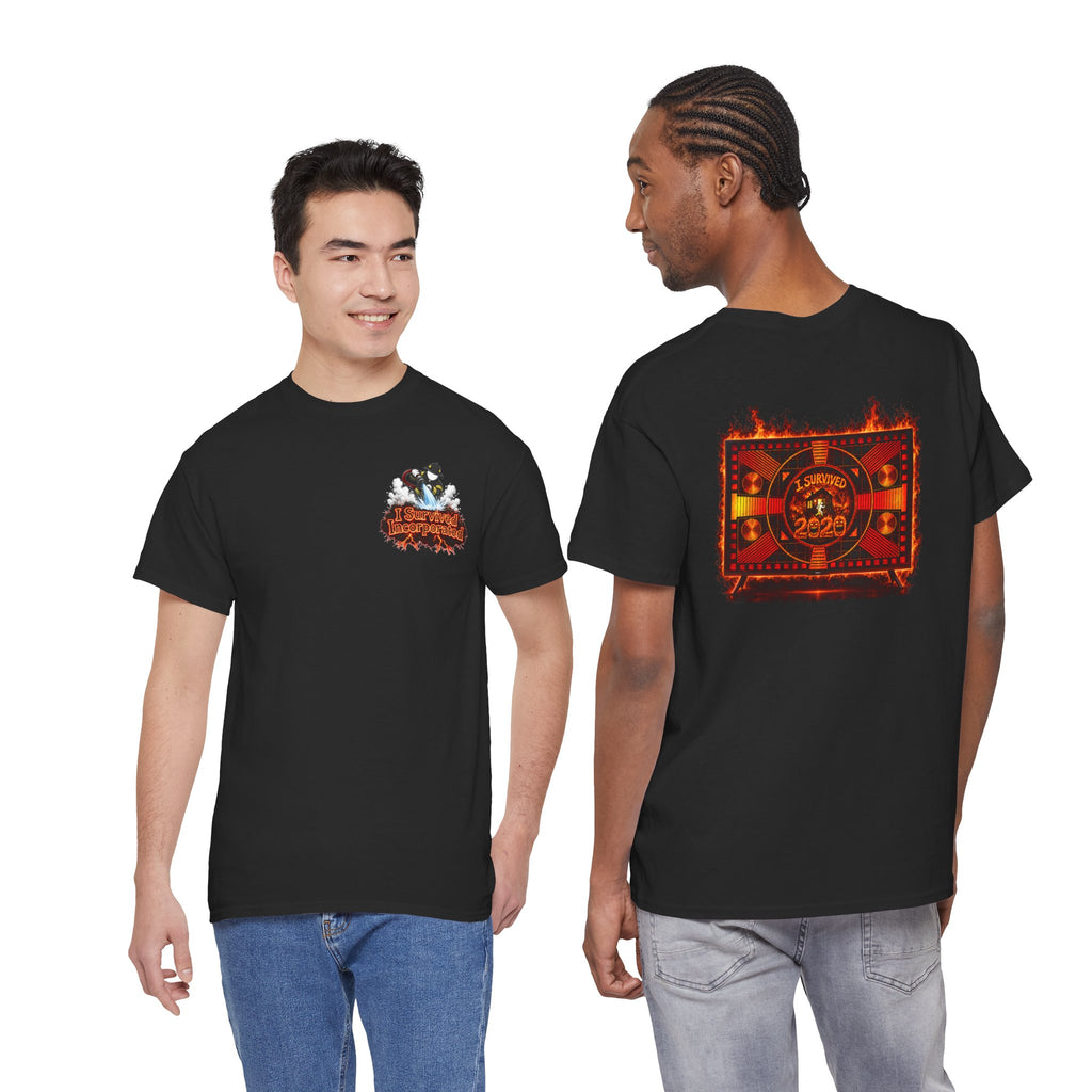 I Survived 2020 — "Please Stand By" Test Pattern Tee Wildfire Signal Edition Summer Premiere Unisex Heavy Cotton Tee