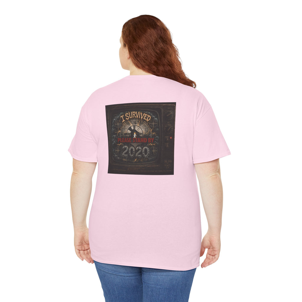I Survived 2020 — "Please Stand By" Test Pattern Tee Summer Premier Unisex Heavy Cotton Tee