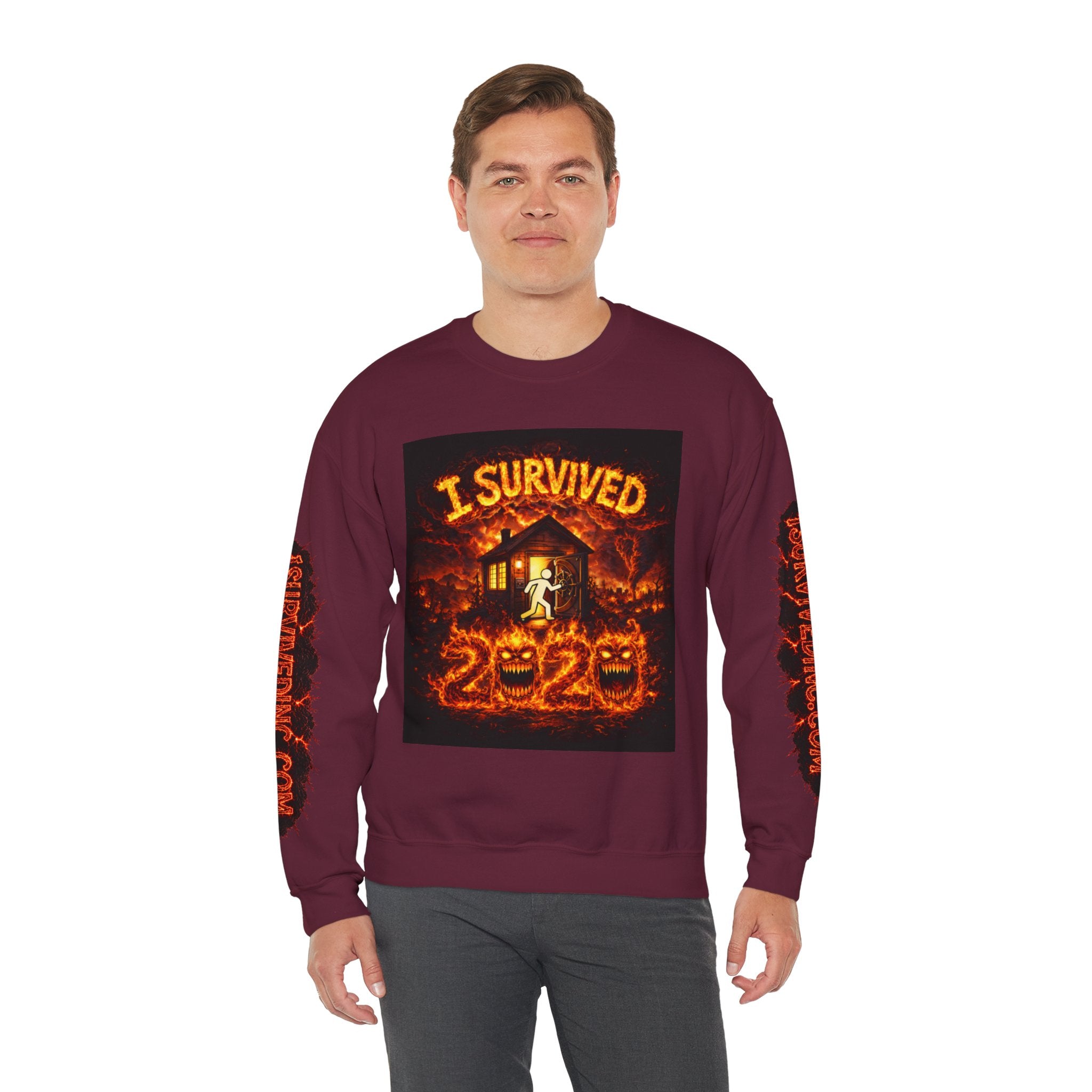I Survived 2020 — WILDFIRES S2:E4: "Western U.S." Memorial Unisex Heavy Blend™ Crewneck Sweatshirt