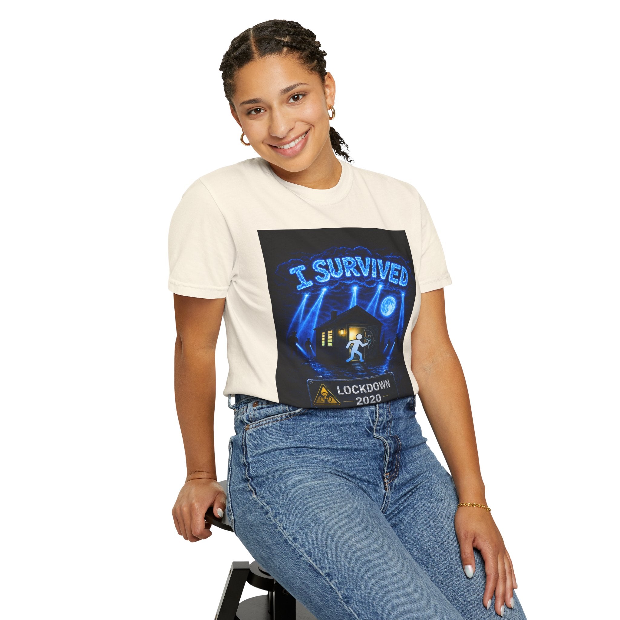 I Survived 2020 — LOCKDOWN S3:E1: "Quarantine" Unisex Garment-Dyed T-shirt